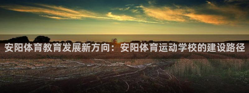 米兰体育官方正版app集团：安阳体育教育发展新方向：安阳体育